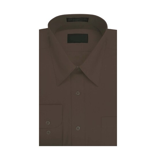 Men's Solid Brown Long Sleeve Dress Shirt, Size: XL, Color: Brown | Michaels Men's Solid Brown Long Sleeve Dress Shirt, Size: XL, Color: Brown | Michaels